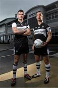 26 January 2016; The launch of the 2016 Sligo GAA Jersey took place in Team Sponsors Abbvie's Manorhamilton Road facility today. In attendance were Sligo players Niall Murphy, left, and Neil Ewing. Abbvie, Manorhamilton Road, Sligo. Picture credit: David Maher / SPORTSFILE