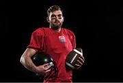 26 January 2016; Aidan O’Shea is pictured ahead of AIB’s ‘The Toughest Trade’ as the Mayo man temporarily hangs up his Breaffy jersey to swap Gaelic football for American football. ‘The Toughest Trade’ is an AIB commissioned documentary as part of the #TheToughest campaign. For exclusive content and to see why AIB are backing Club and County follow us @AIB_GAA and on Facebook at Facebook.com/AIBGAA. Dublin city centre, Dublin. Picture credit: Ramsey Cardy / SPORTSFILE