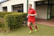 24 January 2016; Keith Earls, Munster, makes his way out for the pre-match warm-up. European Rugby Champions Cup, Pool 4, Round 6, Benetton Treviso v Munster. Stadio Comunale di Monigo, Treviso, Italy. Picture credit: Diarmuid Greene / SPORTSFILE