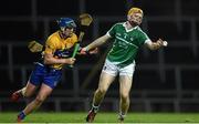 23 January 2016; Richie English, Limerick, in action against Bobby Duggan, Clare. Munster Senior Hurling League Final, Limerick v Clare, Gaelic Grounds, Limerick. Picture credit: Brendan Moran / SPORTSFILE