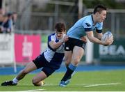 26 January 2016; James Hickey, St Michael's College, is tackled by Stephen Keane, St Andrew's College. Bank of Ireland Leinster Schools Senior Cup, 1st Round, St Andrew's College v St Michael's College, Donnybrook Stadium, Donnybrook, Dublin. Picture credit: Seb Daly / SPORTSFILE