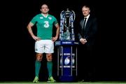 27 January 2016: Ireland captain Rory Best and head coach Joe Schmidt in attendance at the RBS Six Nations launch. The Hurlingham Club, Ranelagh Gardens, London, England. Picture credit: Paul Harding / SPORTSFILE