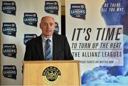27 January 2016: Paul McCann, Allianz, speaking at the 2016 Allianz Football League launch. Down host Donegal in the opening round of the Allianz Football League Division 1 in Pairc Esler, Newry this Saturday, January 30th. Malone House, Belfast, Co. Antrim.  Picture credit: Brendan Moran / SPORTSFILE
