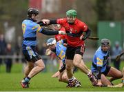 28 January 2016; Tom Devine, University College Cork, in action against Sean Moran, University College Dublin. Independent.ie HE GAA Fitzgibbon Cup Group B Round 1, University College Cork v University College Dublin. The Mardyke, Cork. Picture credit: Matt Browne / SPORTSFILE