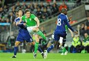 14 November 2009; Keith Andrews, Republic of Ireland, attempts a shot on goal. FIFA 2010 World Cup Qualifying Play-off 1st Leg, Republic of Ireland v France, Croke Park, Dublin. Photo by Sportsfile