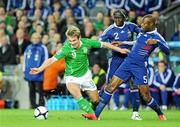 14 November 2009; Kevin Doyle, Republic of Ireland, in action against William Gallas, France. FIFA 2010 World Cup Qualifying Play-off 1st Leg, Republic of Ireland v France, Croke Park, Dublin. Photo by Sportsfile