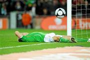 14 November 2009; Liam Lawrence, Republic of Ireland, reacts after missing an opportunity. FIFA 2010 World Cup Qualifying Play-off 1st Leg, Republic of Ireland v France, Croke Park, Dublin. Photo by Sportsfile