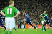 14 November 2009; Nicolas Anelka, France, celebrates after scoring his side's first goal. FIFA 2010 World Cup Qualifying Play-off 1st Leg, Republic of Ireland v France, Croke Park, Dublin. Photo by Sportsfile