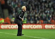 14 November 2009; Republic of Ireland manager Giovanni Trapattoni looks on during the game. FIFA 2010 World Cup Qualifying Play-off 1st Leg, Republic of Ireland v France, Croke Park, Dublin. Picture credit: David Maher / SPORTSFILE