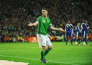 14 November 2009; Robbie Keane, Republic of Ireland, reacts during the second half. FIFA 2010 World Cup Qualifying Play-off 1st Leg, Republic of Ireland v France, Croke Park, Dublin. Picture credit: Stephen McCarthy / SPORTSFILE