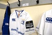 29 January 2016; The shirt of Luke McGrath hangs in the dressing room ahead of the game. Guinness PRO12, Round 13, Newport Dragons v Leinster, Rodney Parade, Newport, Wales. Picture credit: Ben Evans / SPORTSFILE
