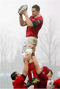 30 January 2016; Dave Foley, Munster, collects a lineout. Guinness PRO12, Round 13, Zebre v Munster, Stadio Sergio Lanfranchi, Parma, Italy. Picture credit: Roberto Bregani / SPORTSFILE