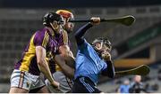 30 January 2016; David O'Callaghan, Dublin, in action against Andrew Kenny, left, and Andrew Shore, Wexford. Bord na Mona Walsh Cup Final, Dublin v Wexford. Croke Park, Dublin. Picture credit: Stephen McCarthy / SPORTSFILE