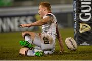 30 January 2016; Rory Scholes, Ulster, scores a try. Guinness Pro 12, Round 13, Treviso v Ulster, Monigo Stadium, Treviso, Italy. Picture credit: Max Pratelli / SPORTSFILE