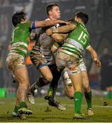 30 January 2016; Craig Gilroy, Ulster, is tackled by Ludovico Nitoglia, Benetton Treviso. Guinness Pro 12, Round 13, Treviso v Ulster, Monigo Stadium, Treviso, Italy. Picture credit: Max Pratelli / SPORTSFILE