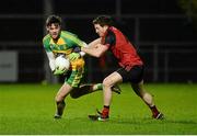 30 January 2016; Odhrán Mac Niallais, Donegal, in action against Malachy Magee, Down. Allianz League, Division 1, Round 1, Down v Donegal, Páirc Esler, Newry, Co. Down. Picture credit: Oliver McVeigh / SPORTSFILE