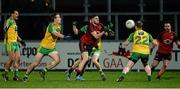 30 January 2016; Connaire Harrison, Down, in action against Hugh McFadden and Anthony Thompson, Donegal. Allianz League, Division 1, Round 1, Down v Donegal, Páirc Esler, Newry, Co. Down. Picture credit: Oliver McVeigh / SPORTSFILE