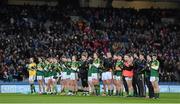 30 January 2016; Kerry players during a minutes applause as a mark of respect for the late Kerry footballer Paddy Curtain. Allianz Football League, Division 1, Round 1, Dublin v Kerry. Croke Park, Dublin. Picture credit: Stephen McCarthy / SPORTSFILE