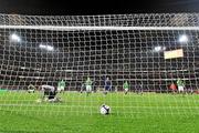 14 November 2009; Shay Given, Republic of Ireland, on his knees after France scored their 1st goal. FIFA 2010 World Cup Qualifying Play-off 1st Leg, Republic of Ireland v France, Croke Park, Dublin. Photo by Sportsfile