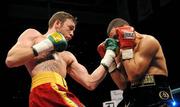 14 November 2009; Andy Lee, left, in action against Affif Belghecham in round 2 of their Yanjing Fight Night International Middleweight bout. University Sports Arena, Limerick. Picture credit: Diarmuid Greene / SPORTSFILE