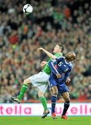 14 November 2009; Robbie Keane, Republic of Ireland, in action against William Gallas, France. FIFA 2010 World Cup Qualifying Play-off 1st Leg, Republic of Ireland v France, Croke Park, Dublin. Picture credit: David Maher / SPORTSFILE