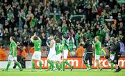 14 November 2009; Republic of Ireland players after the game against France. FIFA 2010 World Cup Qualifying Play-off 1st Leg, Republic of Ireland v France, Croke Park, Dublin. Picture credit: Matt Browne / SPORTSFILE