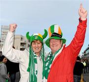 15 November 2009; Ireland supporters John and Dolores Mulcahy, from Cork City, on the way to the match. Autumn International Guinness Series 2009, Ireland v Australia, Croke Park, Dublin. Picture credit: Stephen McCarthy / SPORTSFILE