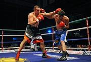 14 November 2009; Jamie Power, left, in action against Alexandr Dunecs during their Yanjing Fight Night Undercard Light Heavyweight bout. University Sports Arena, Limerick. Picture credit: Diarmuid Greene / SPORTSFILE