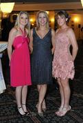 14 November 2009; Footballers Colleen Barrett, left, Maria Kavanagh and Siobhan McGrath all from Dublin at the awards. TG4 O'Neill's Ladies Football All-Star Awards 2009, Citywest Hotel, Conference, Leisure and Golf Resort, Dublin. Picture credit: Brendan Moran / SPORTSFILE