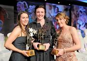 14 November 2009; Dublin All-Star award winners Sinead Aherne, left, Cliodhna O'Connor and Siobhan McGrath. TG4 O'Neill's Ladies Football All-Star Awards 2009, Citywest Hotel, Conference, Leisure and Golf Resort, Dublin. Picture credit: Brendan Moran / SPORTSFILE