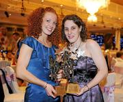 14 November 2009; Mayo All-Star award winners Noelle Tierney, left, and Martha Carter. TG4 O'Neill's Ladies Football All-Star Awards 2009, Citywest Hotel, Conference, Leisure and Golf Resort, Dublin. Picture credit: Brendan Moran / SPORTSFILE
