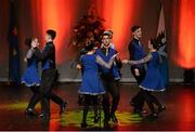 30 January 2016; The Spa team of, Gary O'SullEvan, Ava O'SullEvan, Katie Cronin, Liam Spillane, Anna O'Connor, Eoin O'Donoghue, Áine Brosnan and Kianan O'Doherty, representing Kerry and Munster, in the Rince Seit competition. Scór na nÓg. INEC, Gleneagle Hotel, Killarney, Co. Kerry. Picture credit: Piaras Ó Mídheach / SPORTSFILE
