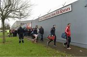 31 January 2016; Cork players James Loughrey, Tomas Clancy and Colm O'Neill make their way past supporters queuing for tickets before the game. Allianz Football League, Division 1, Round 1, Cork v Mayo. Páirc Ui Rinn, Cork. Picture credit: Diarmuid Greene / SPORTSFILE