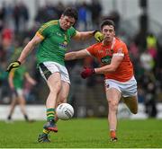 31 January 2016; Harry Rooney, Meath, in action against Ciaron O'Hanlon, Armagh. Allianz League, Division 2, Round 1, Meath v Armagh, Páirc Tailteann, Navan, Co. Meath. Picture credit: Ray McManus / SPORTSFILE