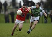 31 January 2016; Derek Maguire, Louth, in action against Alan Dunne, London. Allianz Football League, Division 4, Round 1, Louth v London. Louth Centre of Excellence, Darver, Co. Louth. Photo by Sportsfile