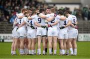 31 January 2016; Kildare players form a huddle before the start of the match. Allianz Football League, Division 3, Round 1, Westmeath v Kildare, TEG Cusack Park, Mullingar, Co. Westmeath. Picture credit: Seb Daly / SPORTSFILE