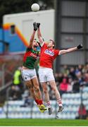 31 January 2016; Andrew O' SullEvan, Cork, in action against Jason Gibbons, Mayo. Allianz Football League, Division 1, Round 1, Cork v Mayo, Páirc Ui Rinn, Cork. Picture credit: Eoin Noonan / SPORTSFILE