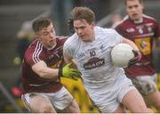31 January 2016; Adam Tyrell, Kildare, in action against Ger Egan, Westmeath. Allianz Football League, Division 3, Round 1, Westmeath v Kildare, TEG Cusack Park, Mullingar, Co. Westmeath. Picture credit: Seb Daly / SPORTSFILE