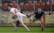 31 January 2016; Conall McCann, Tyrone, in action against Cian Mackey, Cavan. Allianz Football League, Division 2, Round 1, Tyrone v Cavan, Healy Park, Omagh, Co. Tyrone. Picture credit: Oliver McVeigh / SPORTSFILE