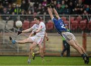 31 January 2016; Conall McCann, Tyrone, in action against Padraig Faulkner, Cavan. Allianz Football League, Division 2, Round 1, Tyrone v Cavan, Healy Park, Omagh, Co. Tyrone. Picture credit: Oliver McVeigh / SPORTSFILE