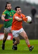 31 January 2016; Miceal McKenna, Armagh, in action against Mickey Burke, Meath. Allianz League, Division 2, Round 1, Meath v Armagh, Páirc Tailteann, Navan, Co. Meath. Picture credit: Ray McManus / SPORTSFILE