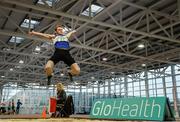 31 January 2016; Ian Brennan, Finn Valley A.C., competing in the U23 Men's Long Jump at the GloHealth Junior & U23 Indoor Championships. AIT, Athlone, Co. Westmeath. Picture credit: Sam Barnes / SPORTSFILE