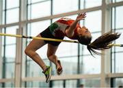 31 January 2016; Anna Mcllmoyle, City of Lisburn A.C., competing in the U23 Women's High Jump at the GloHealth Junior & U23 Indoor Championships. AIT, Athlone, Co. Westmeath. Picture credit: Sam Barnes / SPORTSFILE
