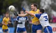 31 January 2016; Ultan Harney, Roscommon, in action against Drew Wylie, Monaghan. Allianz Football League, Division 1, Round 1, Roscommon v Monaghan, Kiltoom, Roscommon. Picture credit: Stephen McCarthy / SPORTSFILE