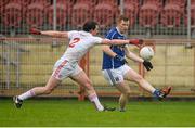 31 January 2016; Niall McDermott, Cavan, in action against Aidan McCrory,  Tyrone. Allianz Football League, Division 2, Round 1, Tyrone v Cavan, Healy Park, Omagh, Co. Tyrone. Picture credit: Oliver McVeigh / SPORTSFILE