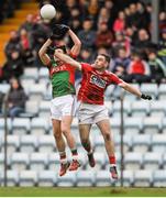 31 January 2016; Jason Doherty, Mayo, in action against Kieran Histon, Cork. Allianz Football League, Division 1, Round 1, Cork v Mayo, Páirc Ui Rinn, Cork. Picture credit: Eoin Noonan/SPORTSFILE