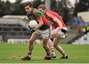 31 January 2016; Jason Doherty, Mayo, in action against Andrew O'SullEvan, Cork. Allianz Football League, Division 1, Round 1, Cork v Mayo, Páirc Ui Rinn, Cork. Picture credit: Eoin Noonan/SPORTSFILE