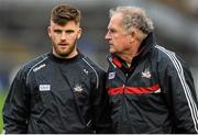 31 January 2016; Eoin Cadogan, Cork, speaking to team Doctor Dr.Con Murphy as they make their way to the dressing room after the game. Allianz Football League, Division 1, Round 1, Cork v Mayo, Páirc Ui Rinn, Cork. Picture credit: Eoin Noonan / SPORTSFILE