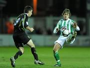 16 November 2009; Dane Massey, Bray Wanderers, in action against Robert Bayly, Sporting Fingal. League of Ireland Promotion / Relegation Play-Off Second leg, Bray Wanderers v Sporting Fingal, Carlisle Grounds, Bray, Co Wicklow. Photo by Sportsfile