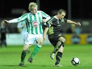 16 November 2009; Gary O'Neill, Sporting Fingal, in action against Derek Foran, Bray Wanderers. League of Ireland Promotion / Relegation Play-Off Second leg, Bray Wanderers v Sporting Fingal, Carlisle Grounds, Bray, Co Wicklow. Photo by Sportsfile